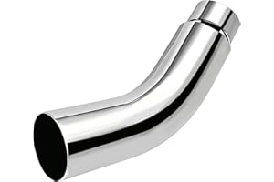 Floshine Diesel Exhaust Elbow Tip, Side Exit Exhaust Tip, chromed Turndown Exhaust Tip (4'' inlet/6'' outlet)
