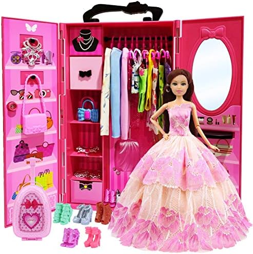 ZITA ELEMENT Doll Closet Wardrobe for 