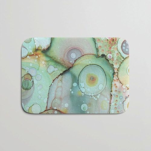 Microfiber bath or kitchen mat. Colorful art 'Down Under' by fine artist C.Cambrea. Bathroom, kitchen, welcome, mat rug carpet designer home accessories.