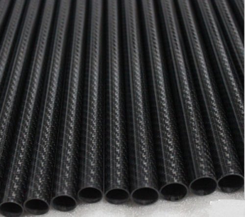 2X 3K Roll Wrapped Carbon Fiber Tube 20mm x 22mm x 500mm Glossy Surface