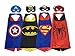 Superhero Dress Up Costumes - 4 Satin Capes and 4 Felt Masks