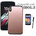 LUXCA Armor Series Hard Shell w/ TPU Silicone for Alcatel IDOL 3 [Ultra Slim] Hybrid Dual Layer Defender Protective Cover Bundle + Screen Protector & Stylus (Rose Gold)