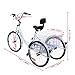 Ridgeyard 7 Speed 24 Inch 3 Wheel Adult Tricycle Bike Cycling Pedal Cruiser Bicycles Folding Basketthumb 2