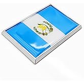 Perdecor Guatemala Flag Sticker Emblem Guatemalan Decal Car Chrome Flags, 2 Pack, 3 x 2 inches