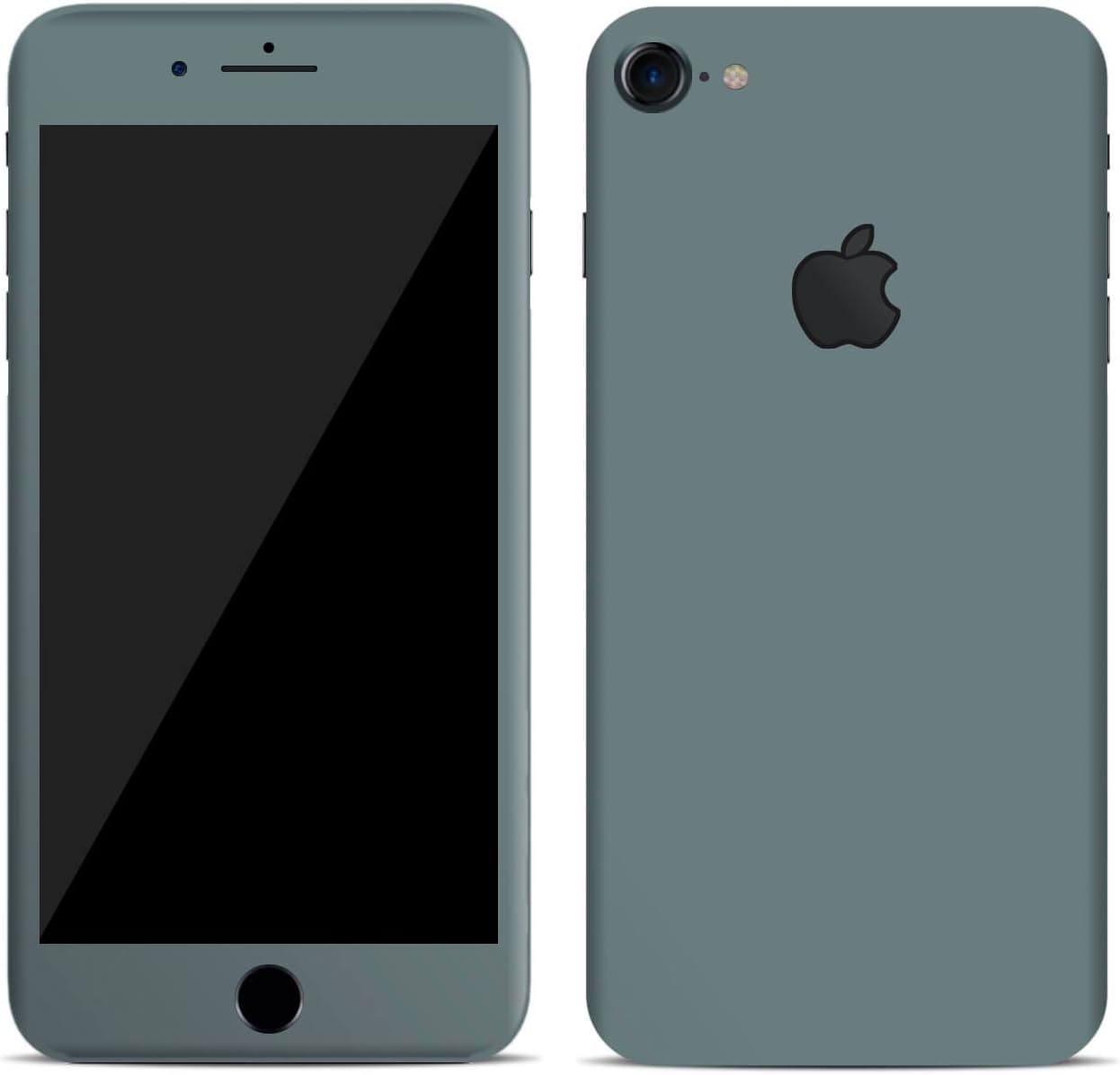 Textured skin sticker for iPhone 7 & 7+ plus Full Body Wrap (iphone 7 plus, matt grey)