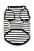 DroolingDog Small Dog Shirts Puppy Clothes Boy Striped T Shirt for Small Dogs T-Shirt Breathable Cat Clothes Black