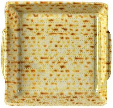 Passover Vinyl Matzah Patterned Matzah Plate by Israel Giftware Designs