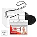 MIFFLIN Lanyard (Black, 2.25x3.5 Inch, 250 Pack) with Clear Plastic Horizontal ID Badge Holder, Heavy Duty Pouch with Soft, Woven, Neck Lanyards