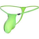 COMLIFE Men's Sexy G String Pouch Thong Low Waisted Ice Silk Breathable Underwear