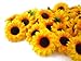 (100) Silk Yellow Sunflowers sun Flower Heads , Gerber Daisies - 1.5