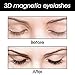 3 Magnetic Eyelashes Full Strip Fake Lashes Ultra Thin No Glue Reusable False Magnet Eyelashes Premium Quality for Natural Look ( 8PCS- THREE) …
