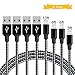 CHHHX Charger Cable Nylon Braided Fast Charger USB Syncing Charging Cable 4Pack 3FT 6FT 6FT 10FT Compatible Phone 6s 6s Plus 7 7 Plus 8 8Plus X (Black&White)