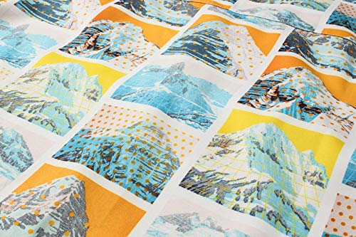 Men\'s Button Up Hawaiian Shirts - Funny Short Sleeve Button Down Aloha Tropical Shirts Snow Mountain Medium