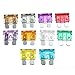 IZTOSS 100Pcs car auto Blade Fuse Kit 2A 3A 5A 7.5A 10A 15A 20A 25A 30A 35A with FUSE PULLER Fuse Dimensions:19mm x 5mm x 18.5mm