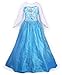 JerrisApparel Snow Party Dress Queen Costume Princess Cosplay Dress Up (6-7, Blue)