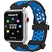 Penta Stars For Apple Watch Band 42mm, Soft Silicone Band for Apple Watch Series 3/2/1, Two Tone Holes Design, Breathable, Waterproof Sport Replacement Wristband for iWatch, Fits Women and Men, Blue