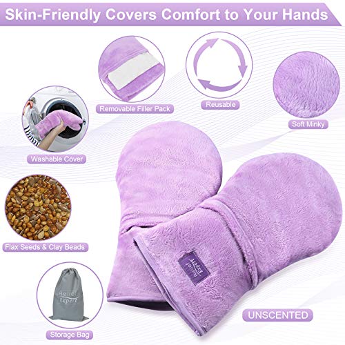 Relief Expert Microwavable Heated Mittens, Heat Arthritis Gloves for