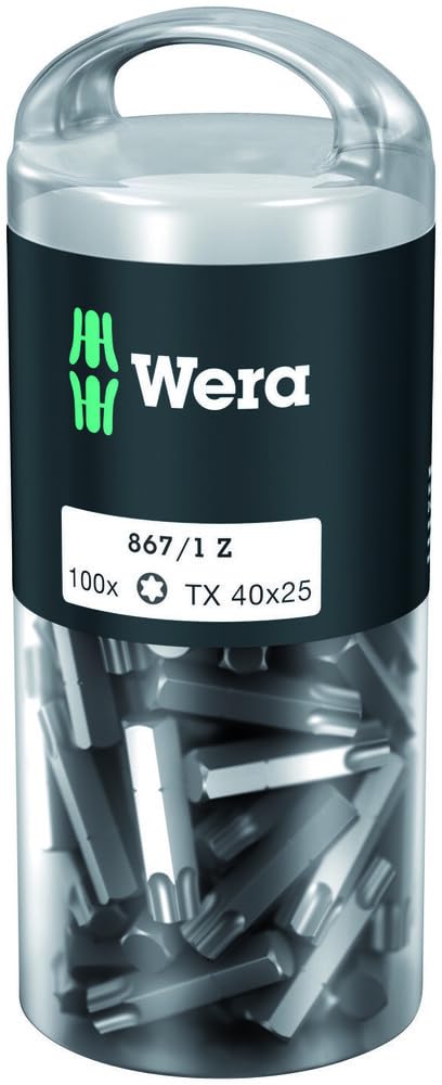 Wera 05072452001 867/1 TORX® DIY 100, TORX® Bits, TX 40 x 25 mm, 100 Pieces
