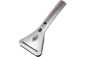 Zento Deals Heated Car Window Snow/Ice Scraper with Light - Extendable 12V LED Light with 15.8 feet Long Cord (2) (Silver - (1pc))