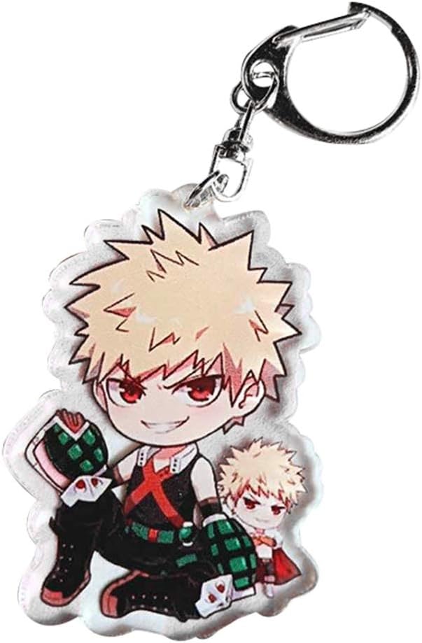 Haushele OFD Anime Acrylic Keychain My Hero Academy Keychain Anime Peripheral Transparent Key Pendant(H01)