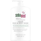 SEBAMED Sensitive Skin Face and Body Wash for Women and Men, pH 5.5, Mild Gentle Hydrating Cleanser, Hypoallergenic Body Wash, Dermatologist Recommended, 33.8 Fluid Ounces (1 Liter)
