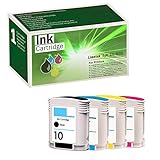 Limeink© Remanufactured Ink Cartridge (Pack of 4) for Hewlett Packard (HP 10 & 82) Set of 4 Inkjet Cartridges Includes: 1 C4844A, 1 C4911A Cyan, 1 C4912A Magenta, 1 C4913A Yellow for use in HP Designjet 100, 500, and 800 Printers
