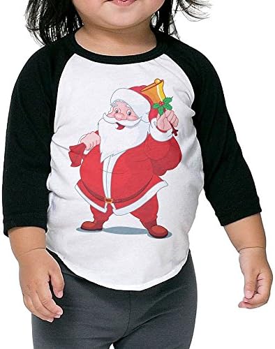 Bpbzz Toddler's Santa Claus Raglan T Shirts Baseball 3/4 Sleeves Tee 4 Toddler