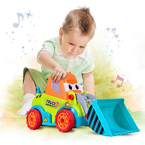 SODIAL Children DIY Screw Disassembly Assembly Electric Bulldozer Toys Engineering Vehicle Cartoon Excavator Kits Puzzle Engineering Vehicle Toy
