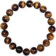 Golden Tiger Eye Stone Bead Bracelet - Cat's Eye Adjustable Natural Gemstone Bracelets - Healing Bracelet For Girl Women Men