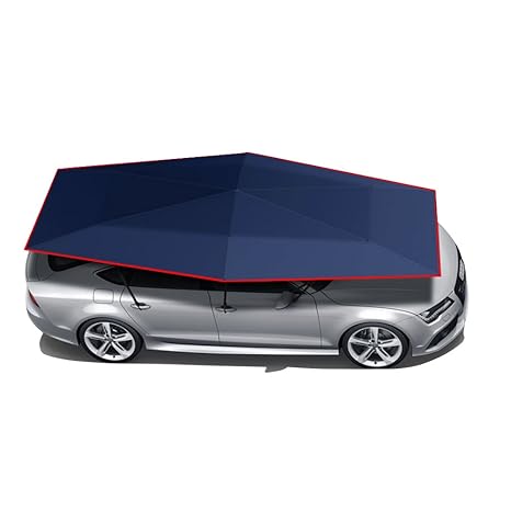 Wisamic Automatik Auto Zelt Regenschirm Sonnenschutz Tragbar Draußen Autogarage Wasserdicht 82.68'x157.48'