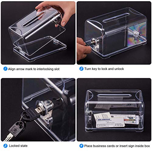 Polmart Clear Suggestion/Business Card/Drawing Box with Lock Pricepulse