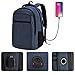 Sunny Snowy School Backpack,Laptop Backpacks with USB Charging Port Headphone Holes (Black)