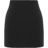 Ellames Women's Mini Club Skirt Basic Bodycon High Waist Pencil Skirts with Slit