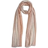 Humble Hilo Loomed Cotton Blend Scarf Shawl Wrap for Women - Lightweight Neck Scarf, Travel Coverup, Formal or a Summer Shawl