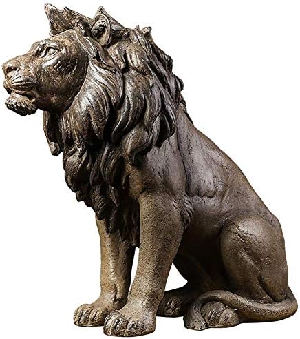 Wxq Xq 雑貨 小物デザイン ホームデコレーションライオンセンチネル像 ライオンの彫刻動物の庭の装飾ビッグライオンの庭ファミリーエントランス大型彫像 動物の彫像 記念日贈り物