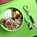 green sprouts Learning Bowl | Helps toddler develop independent eating skills | Heat-resistant silicone, Suction cup base with easy-release tab, 3 sections marked to measure portions, Dishwasher safe