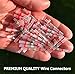 PREMIUM Solder Seal Heat Shrink Butt Connectors RED 100 pcs Electrical Connectors Waterproof Marine Automotive Wire Connector Kit RED 18-22 AWG Gauge