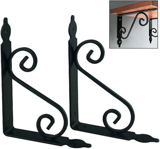 Rustic Decorative Shelf Bracket Classic Curly Shelf Brackets Wall
