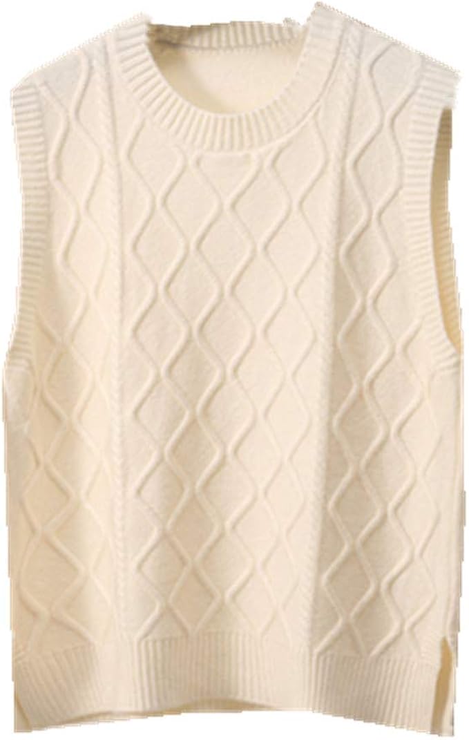 Sweater vest ladies oversized ladies clothes loose Amazon.co.uk Clothing