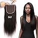 Greatremy 5x5 Lace Closure Straight with Baby Hair Brazilian Human Hair Free Part Natural Color 14