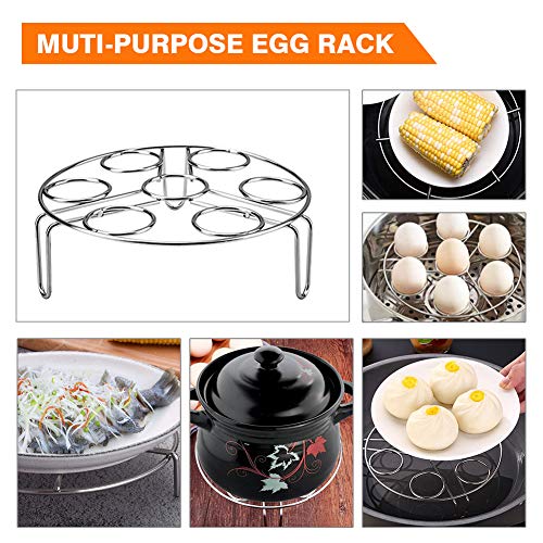 Pressure Cooker Accessories For Instant Pot 5 6 8 qt with Silicone Egg Bite Mold, Basting brush, Steamer Baskets, Springform Pan, Kitchen Tong, Oven Mitts, and More - 12 Pcs