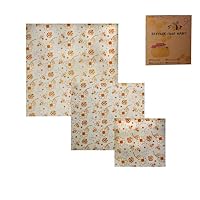 Boddenly Beeswax Wraps and Reusable Produce Bags, 3Packs, Eco-Friendly, Sustainable Food Storage, Home, Refrigerator, Kitchen - Bee