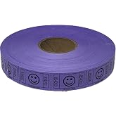 The Ticket Gurus-2000 Purple Smile Tickets Single Roll Consecutively Numbered Raffle Tickets