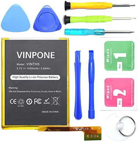 VinPone iPod Replacement Battery for Apple iPod Touch 5th Generation -Tools Included
