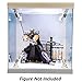 ELITE E-02 GLOSS WHITE 8 LED LIGHTED FIGURE STATUE DOLL DISPLAY CASE FOR MOST FIGURES UP TO 11