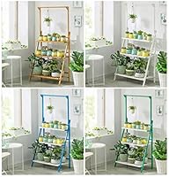 YXWa Puesto de Plantas Jardín de Escalera al Aire Libre Puesto de ...