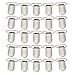 Marrywindix 25pcs 1" Pacifier Suspender Clips for Making Pacifier Holders Bib Clips Toy Holder Silver