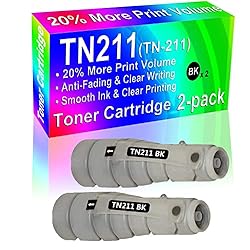 2-Pack (Black) Compatible TN211 TN-211 Laser