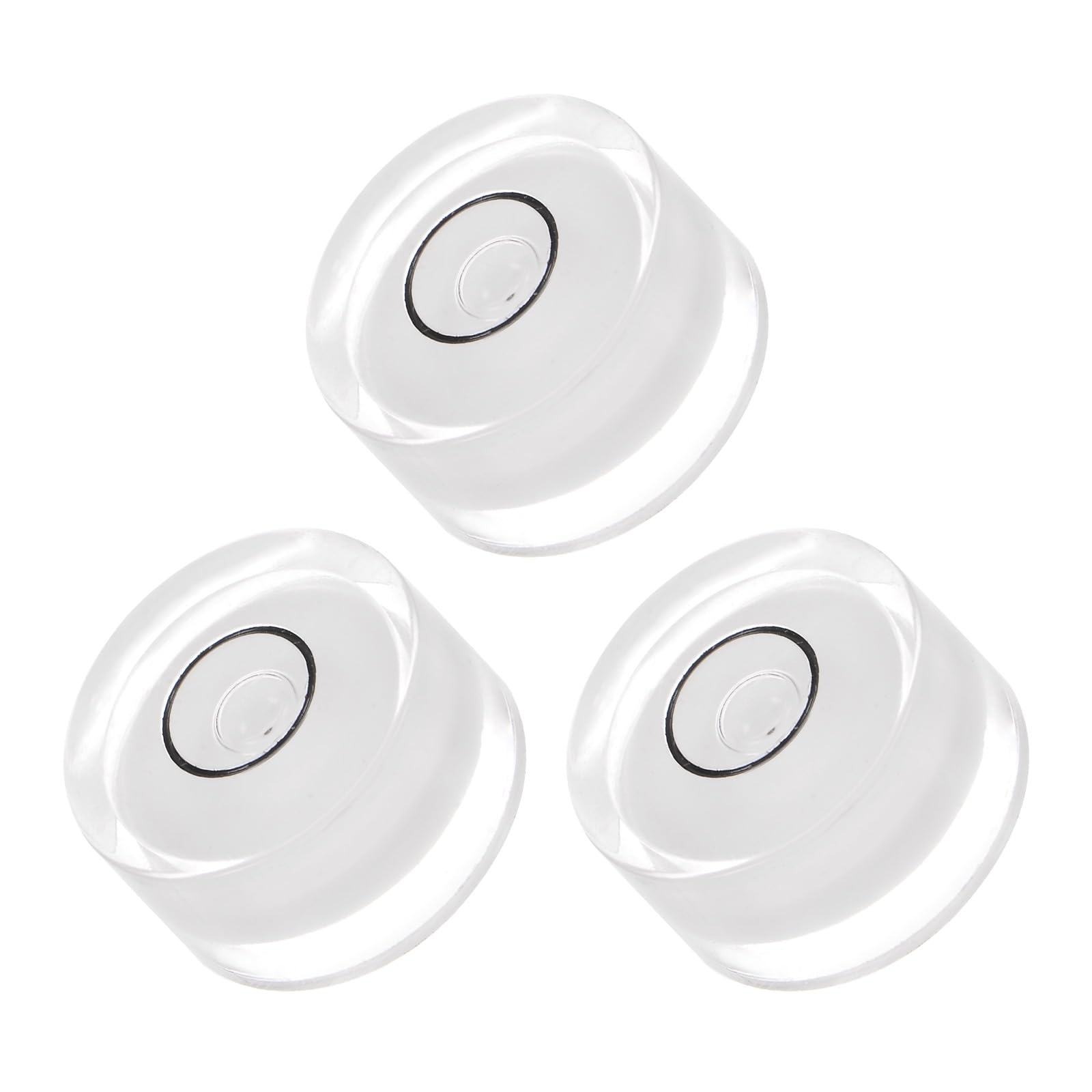 Kozelo 3pcs Small Circular Bubble Spirit Levels - [19mm Diameter 10mm Thickness] Mini Round RV Level Leveling Tools for Travel Trailer Turntable Camera, White