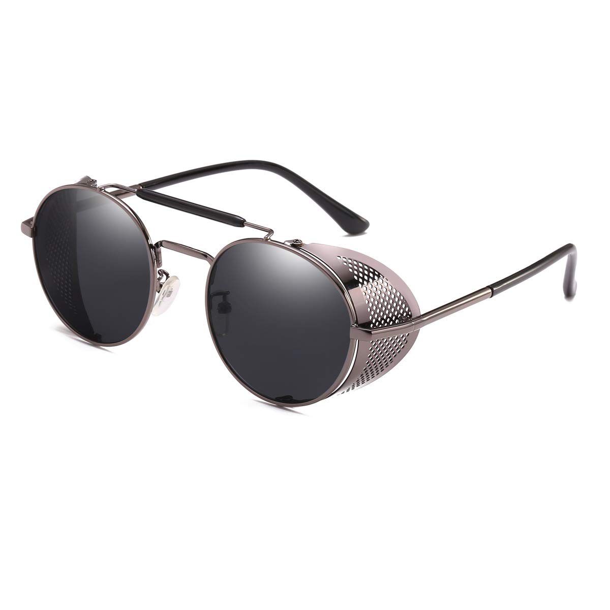 Photo 1 of Dollger Steampunk Style Round Vintage Sunglasses Retro Eyewear UV400 Protection for Men Women